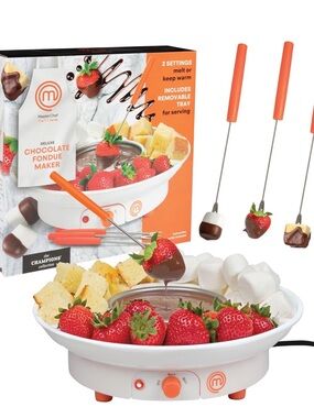 Deluxe White Chocolate Fondue Maker - White